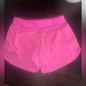 Pink Mid Rise Shorts Lululemon